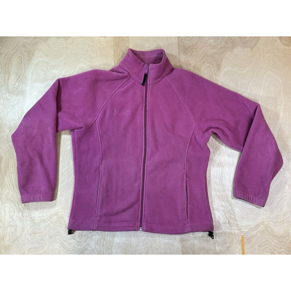 Columbia Jacket Women’s Size Medium Full Zip Sleeves With Elastic Fuchsia